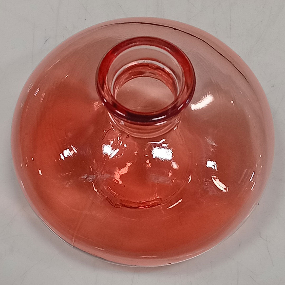 Vaso Garrafa em Vidro Rosa Home&Co 6x9cm para Decoração