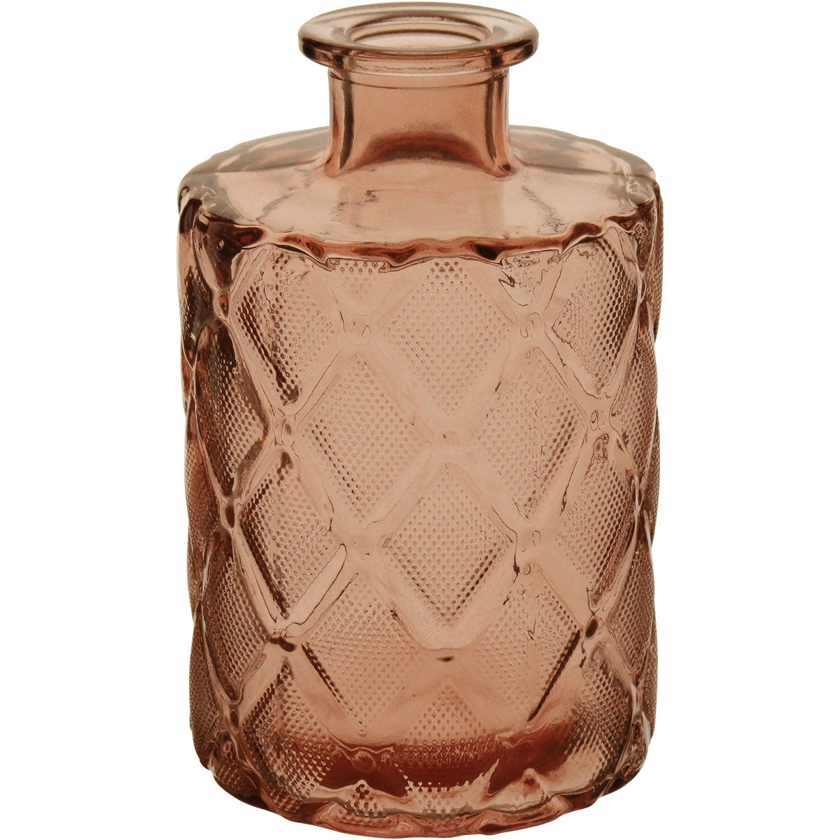 Vaso Decorativo Garrafa em Vidro Rosa 11x7cm Home&Co