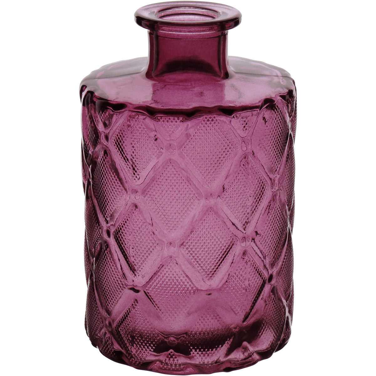 Vaso Garrafa de Vidro Roxo Home&Co 11x7cm para Flores e Decoração