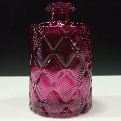 Vaso Garrafa de Vidro Roxo Home&Co 11x7cm para Flores e Decoração