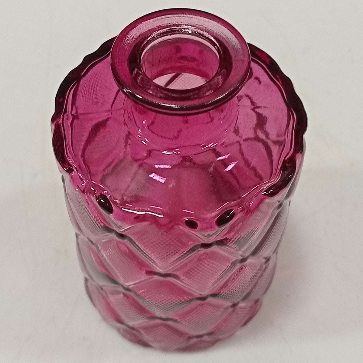 Vaso Garrafa de Vidro Roxo Home&Co 11x7cm para Flores e Decoração