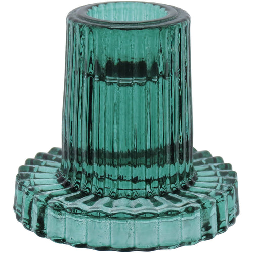 Castiçal em Vidro Turquesa Home&Co 6x6cm para Decoração