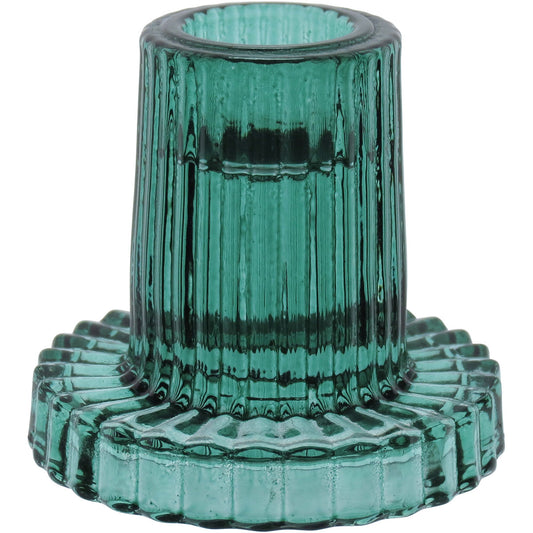 Castiçal em Vidro Turquesa Home&Co 6x6cm para Decoração