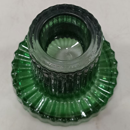 Castiçal de Vidro Verde Home&Co 6x6cm para Velas Decorativas