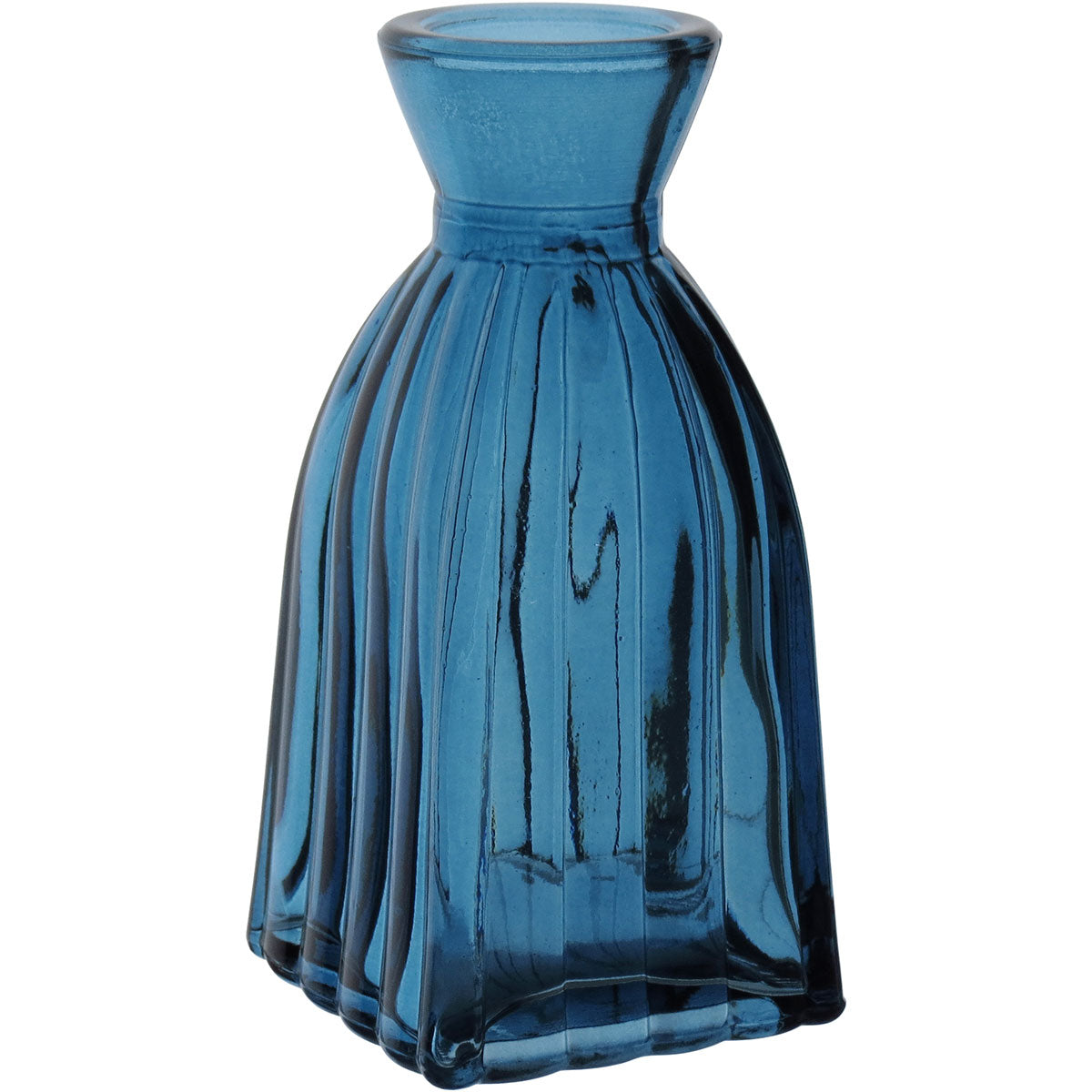 Vaso Garrafa de Vidro Azul Home&Co 11x5cm para Decoração