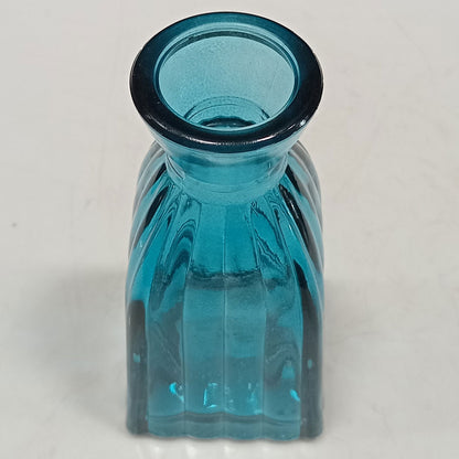 Vaso Garrafa de Vidro Azul Home&Co 11x5cm para Decoração