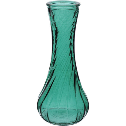 Vaso Garrafa de Vidro Turquesa Home&Co 15x7cm para Decoração