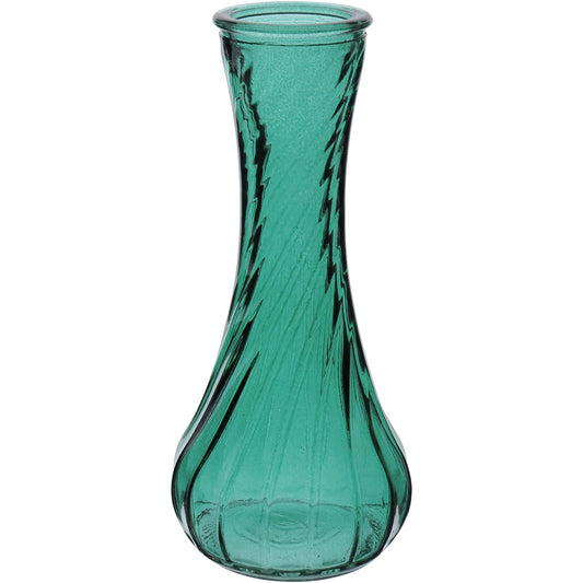 Vaso Garrafa de Vidro Turquesa Home&Co 15x7cm para Decoração