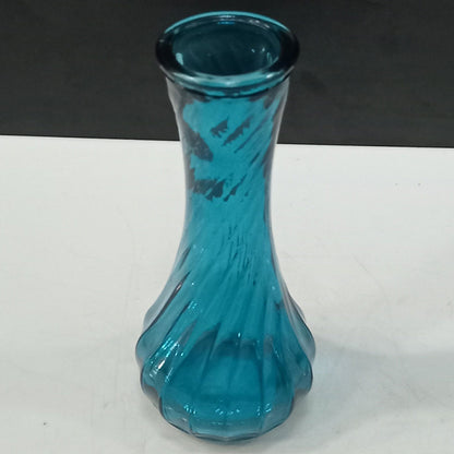 Vaso Garrafa em Vidro Azul Home&Co 15x7x7cm Decorativo