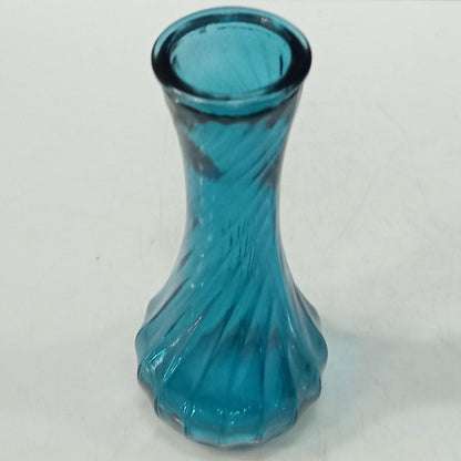 Vaso Garrafa em Vidro Azul Home&Co 15x7x7cm Decorativo