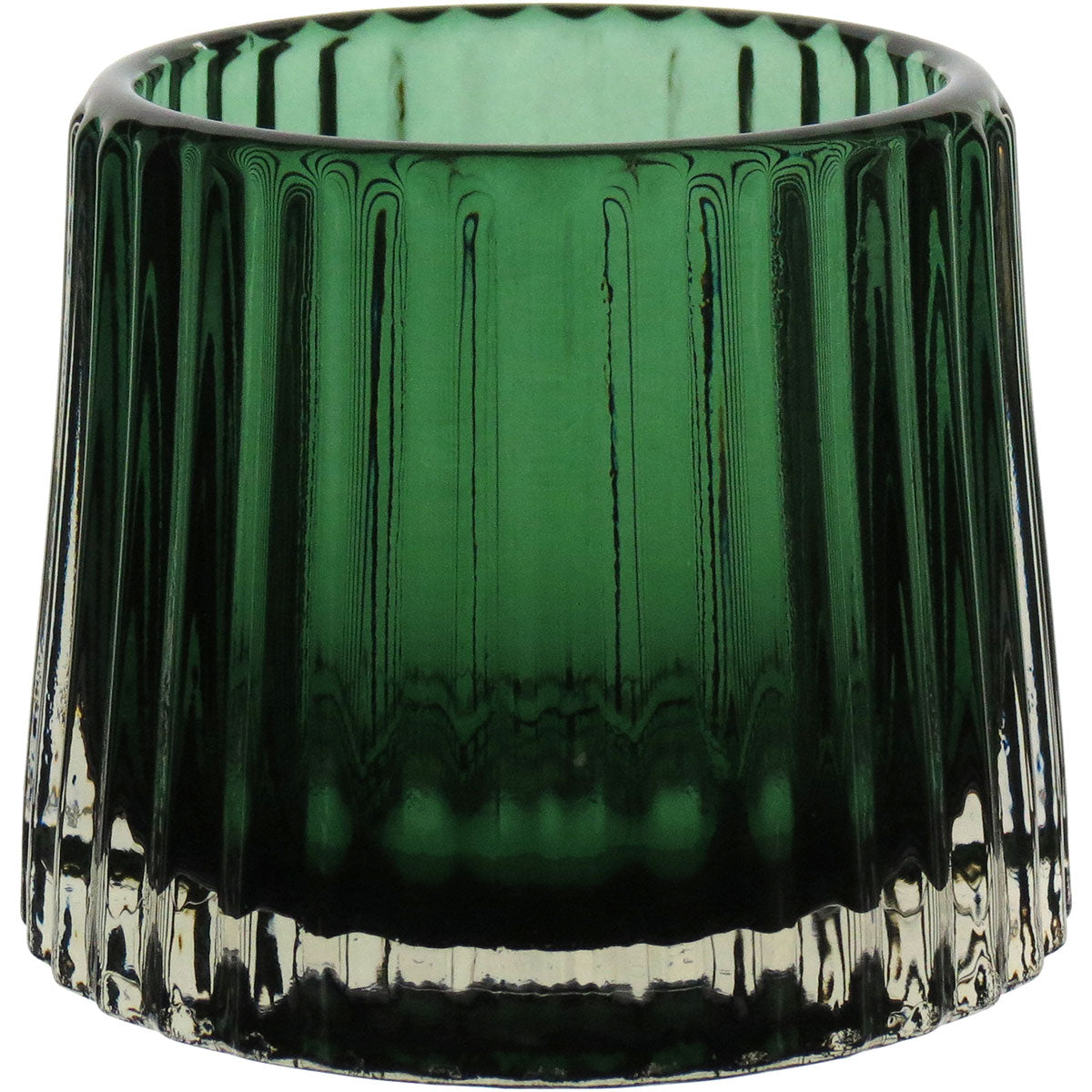 Castiçal em Vidro Verde Home&Co 8x8cm para Velas Decorativas