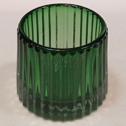 Castiçal em Vidro Verde Home&Co 8x8cm para Velas Decorativas