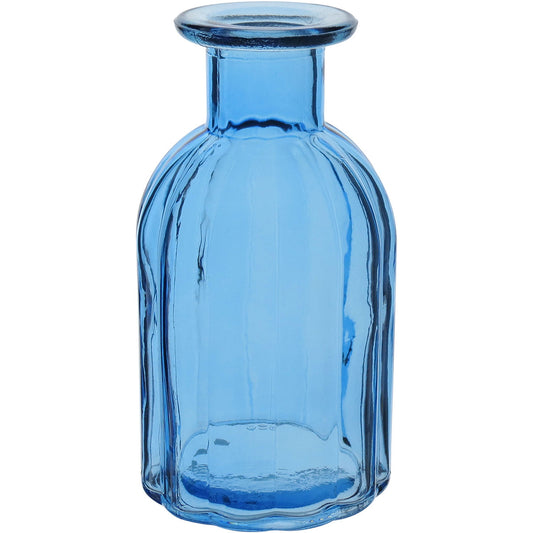 Vaso Garrafa Home&Co Vidro Azul 10x5cm para Decoração de Ambientes