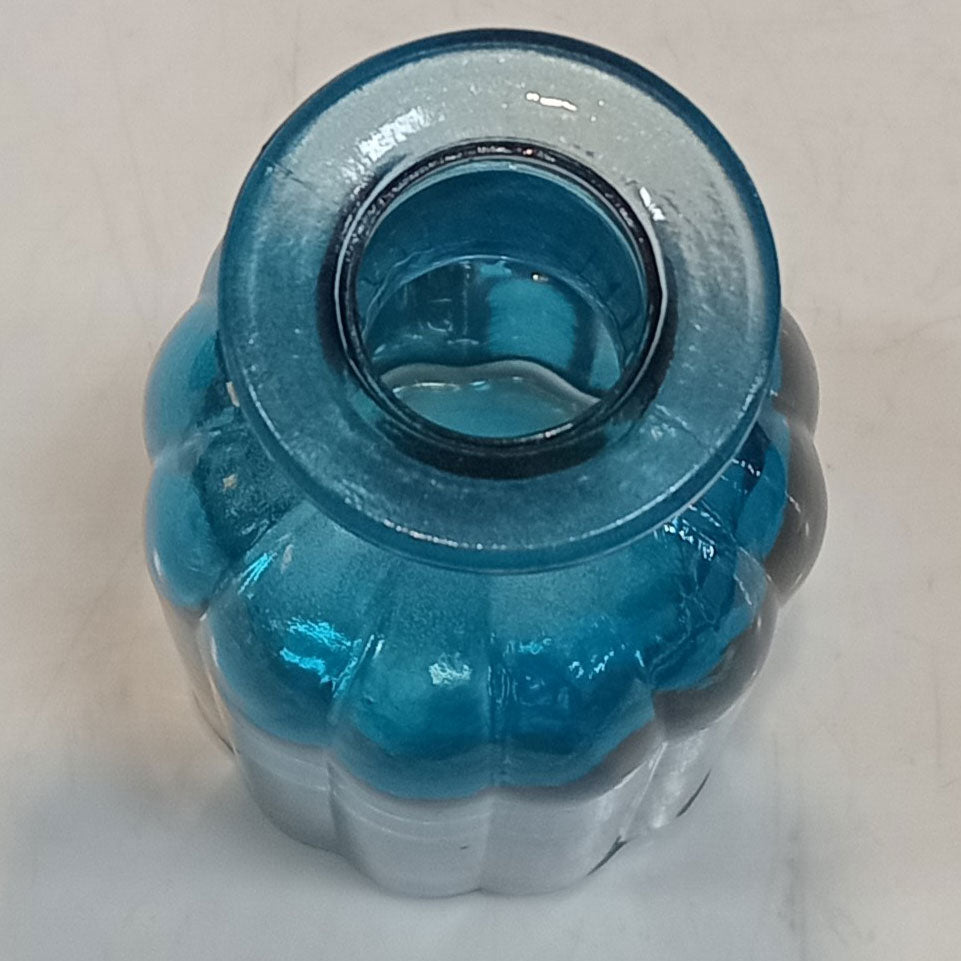 Vaso Garrafa Decorativo Home&Co Vidro Azul 10x5x5cm