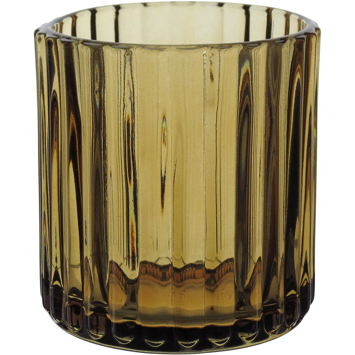 Castiçal de Vidro Marrom Home&Co 7x7cm para Velas