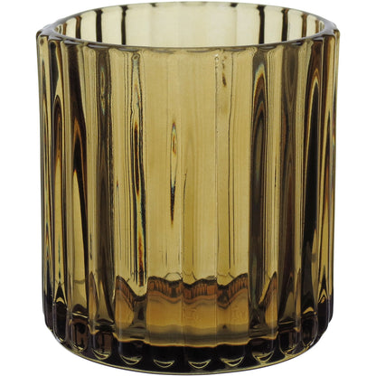 Castiçal de Vidro Marrom Home&Co 7x7cm para Velas