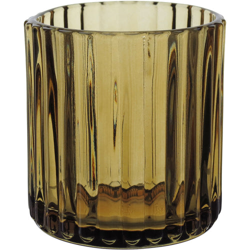 Castiçal de Vidro Marrom Home&Co 7x7cm para Velas