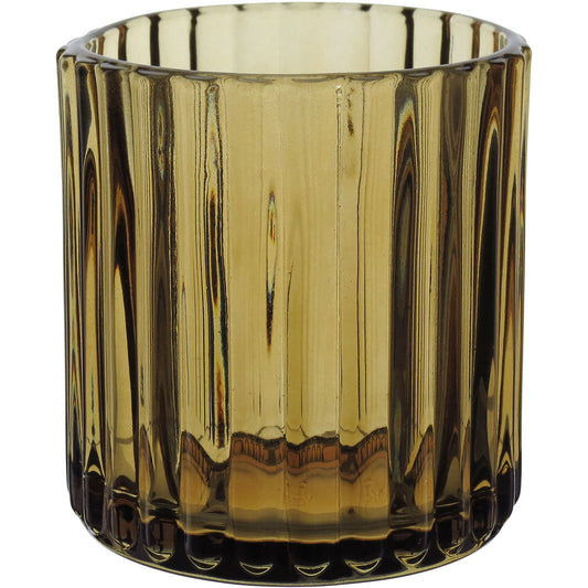 Castiçal de Vidro Marrom Home&Co 7x7cm para Velas
