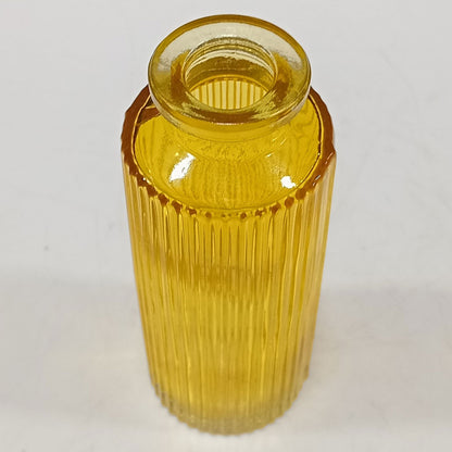 Vaso Garrafa Decorativo Home&Co Vidro Amarelo 13x5x5cm