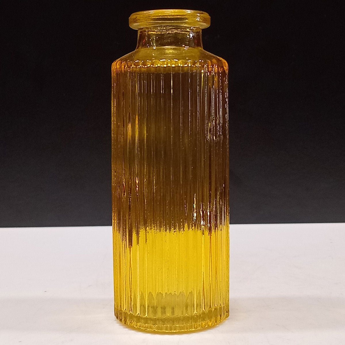 Vaso Garrafa Decorativo Home&Co Vidro Amarelo 13x5x5cm