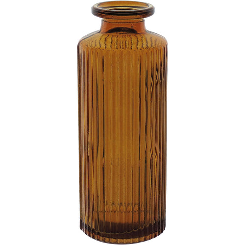Vaso Garrafa Vidro Âmbar Home&Co 13x5x5cm decorativo