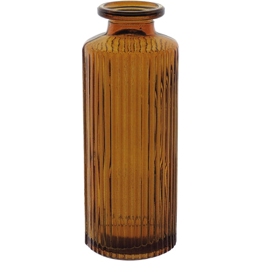 Vaso Garrafa Vidro Âmbar Home&Co 13x5x5cm decorativo