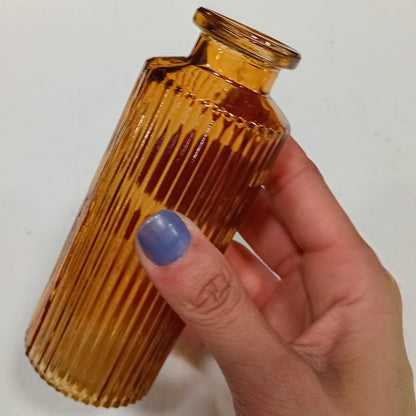 Vaso Garrafa de Vidro Marrom Home&Co 13,8x5cm Decorativo