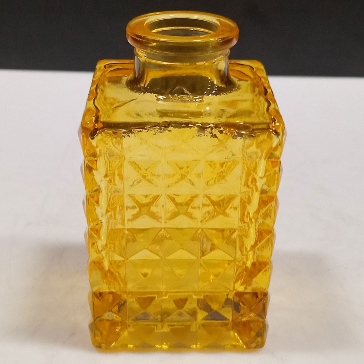 Vaso Garrafa Home&Co Vidro Amarelo 9x5cm Decorativo para Flores