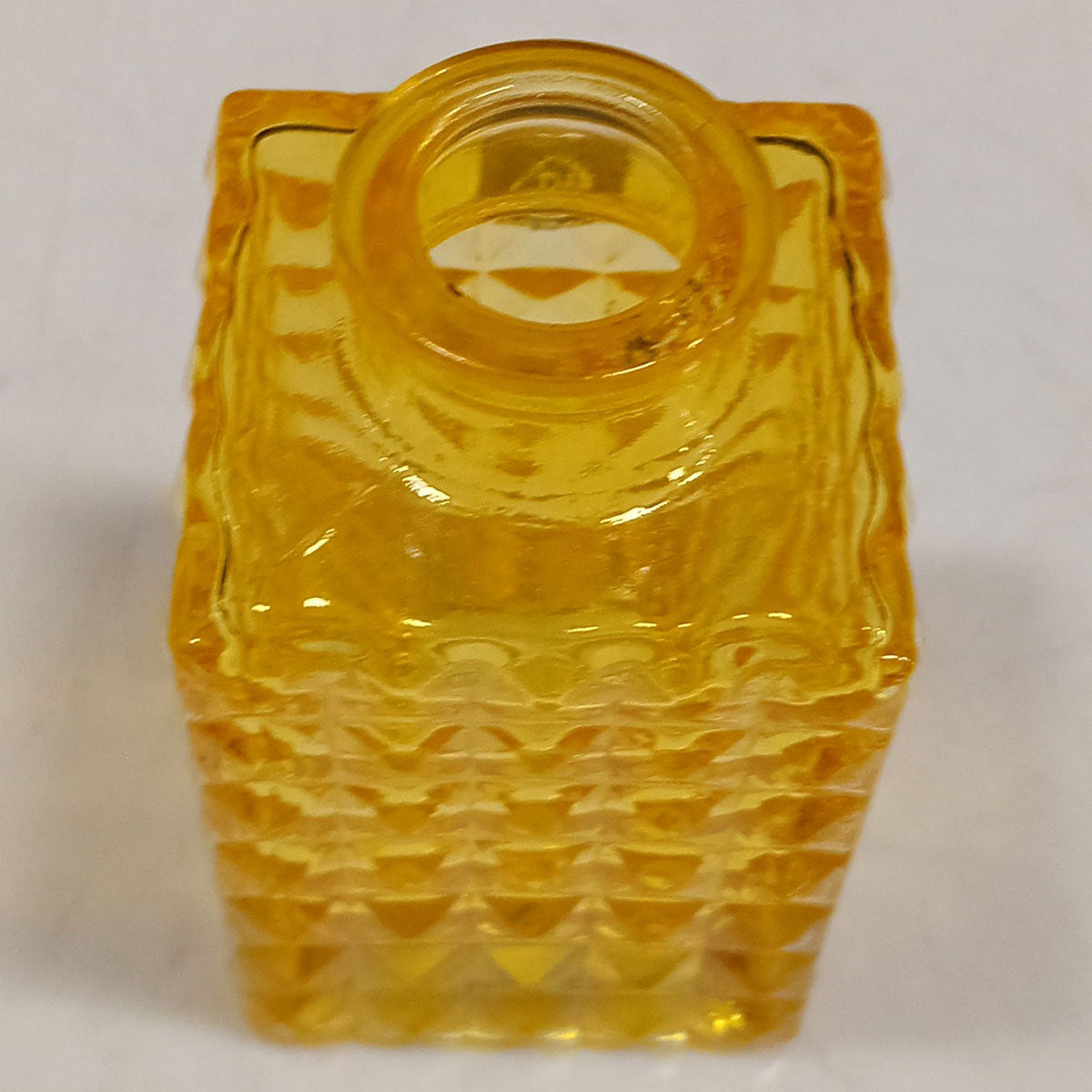 Vaso Garrafa Home&Co Vidro Amarelo 9x5cm Decorativo para Flores