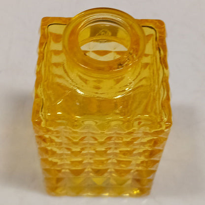 Vaso Garrafa Home&Co Vidro Amarelo 9x5cm Decorativo para Flores
