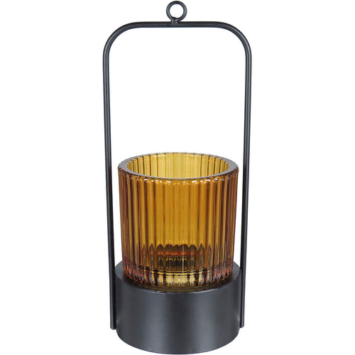 Castiçal Metal Âmbar Home&Co 25x10x9cm para Velas Decorativas