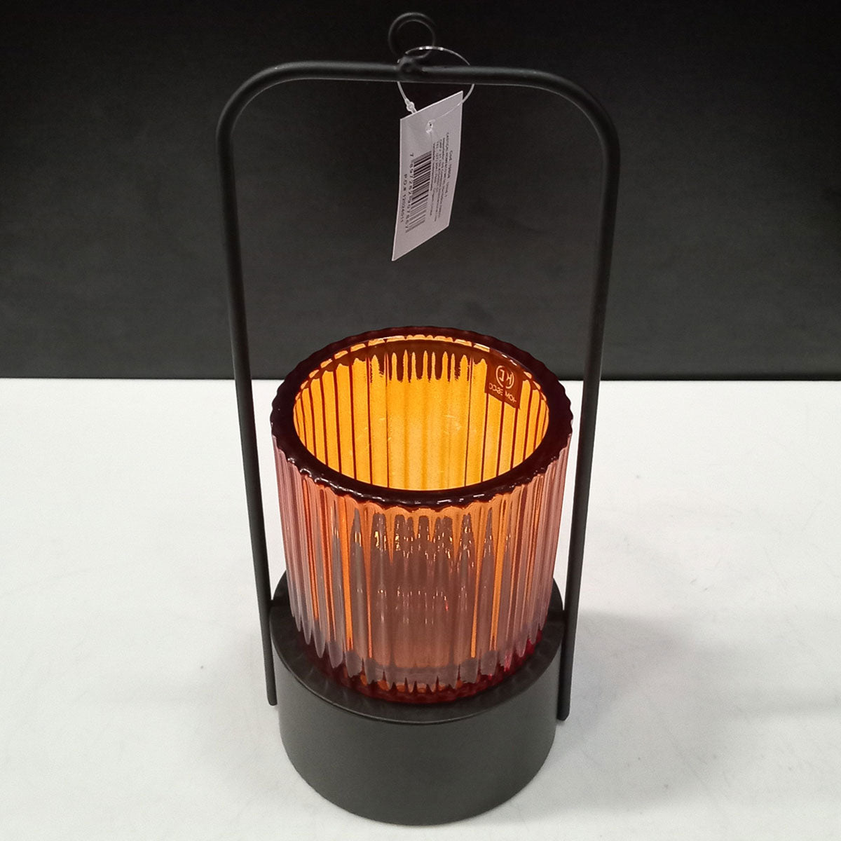 Castiçal Metal Âmbar Home&Co 25x10x9cm para Velas Decorativas