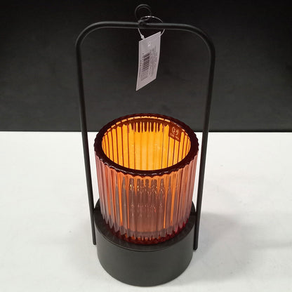 Castiçal Metal Âmbar Home&Co 25x10x9cm para Velas Decorativas