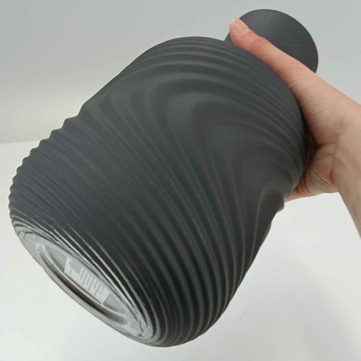 Vaso Garrafa em Vidro Preto Home&Co 25x14x14cm Decorativo