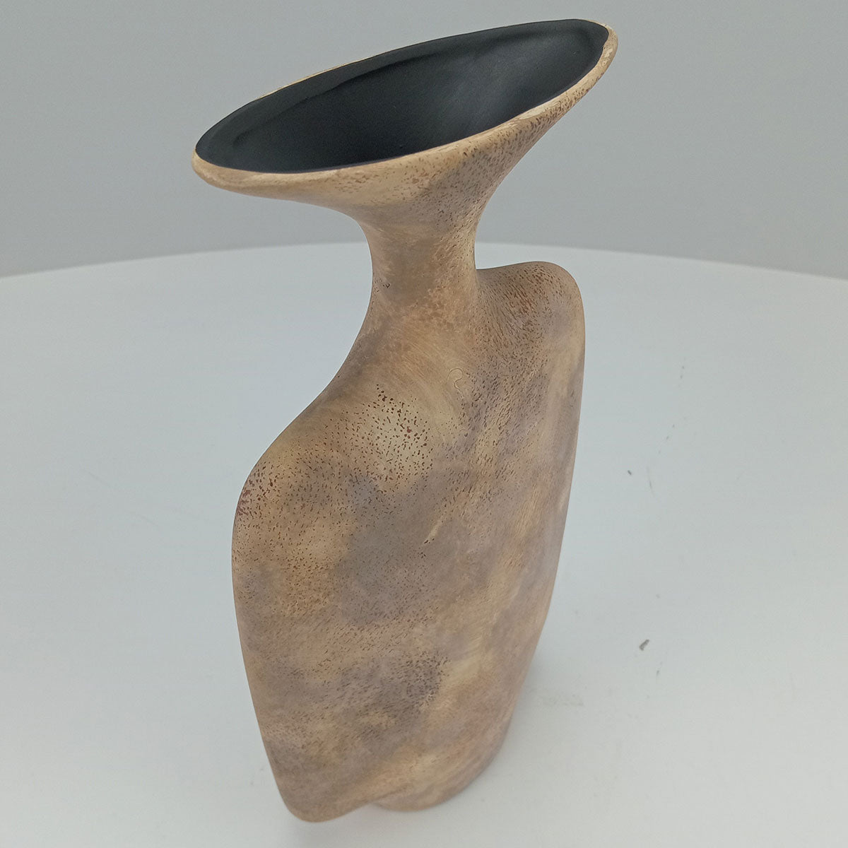 Vaso Garrafa Cerâmica Home&Co Bege 31x18x8cm para Decoração