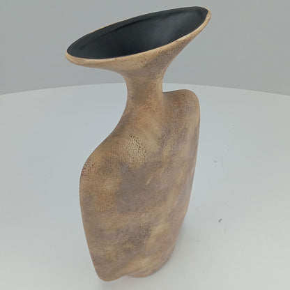 Vaso Garrafa Cerâmica Home&Co Bege 31x18x8cm para Decoração