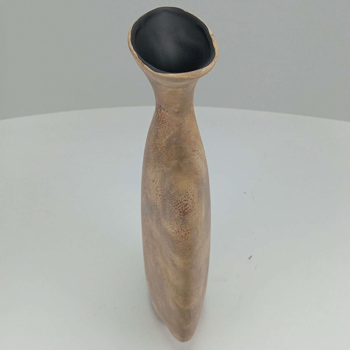 Vaso Garrafa Cerâmica Home&Co Bege 31x18x8cm para Decoração