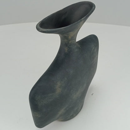 Vaso Garrafa Cerâmica Preto Home&Co 27x23x8cm para Decoração