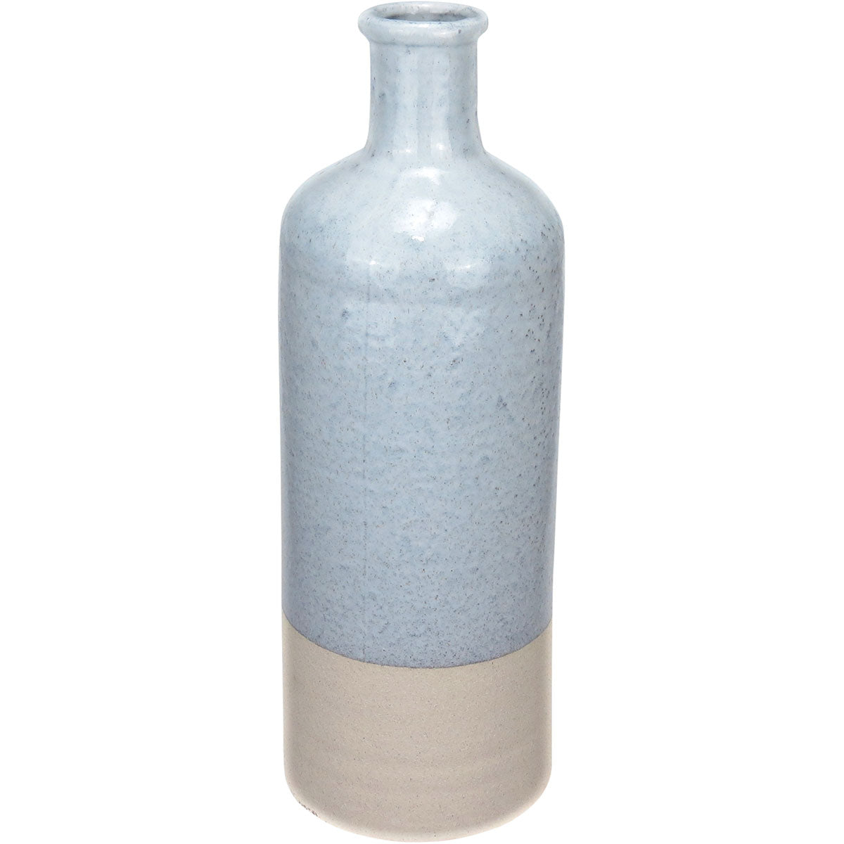 Vaso Garrafa de Cerâmica Cinza Home&Co 44x15cm para Decoração