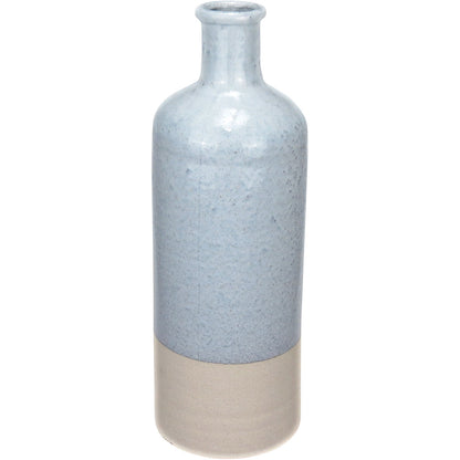 Vaso Garrafa de Cerâmica Cinza Home&Co 44x15cm para Decoração