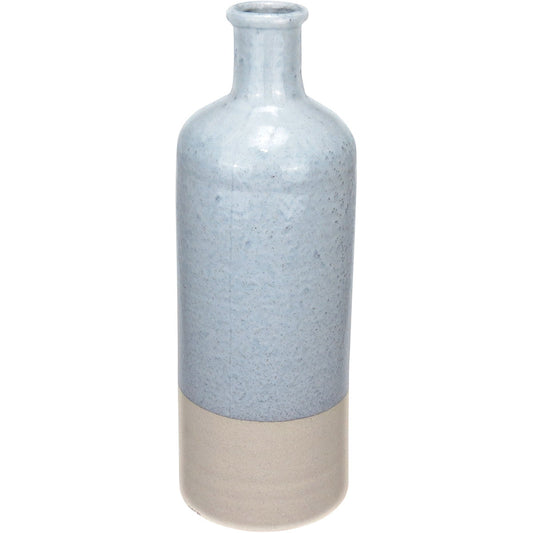 Vaso Garrafa de Cerâmica Cinza Home&Co 44x15cm para Decoração