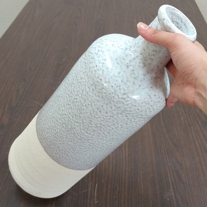 Vaso Garrafa de Cerâmica Cinza Home&Co 44x15cm para Decoração