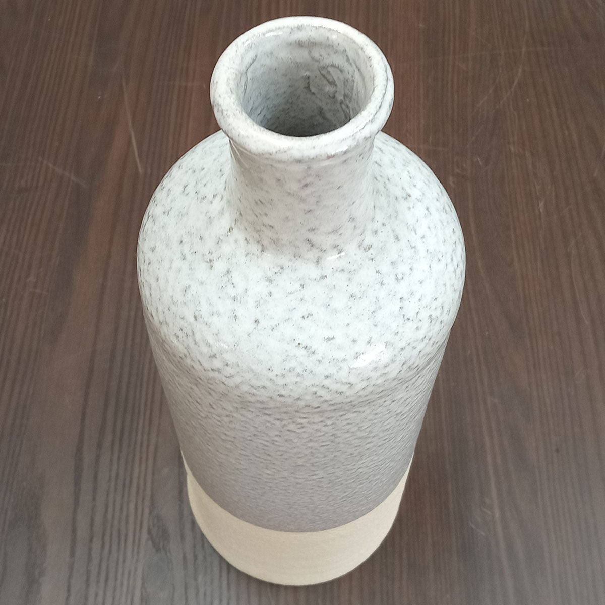 Vaso Garrafa de Cerâmica Cinza Home&Co 44x15cm para Decoração