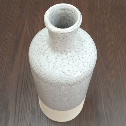 Vaso Garrafa de Cerâmica Cinza Home&Co 44x15cm para Decoração