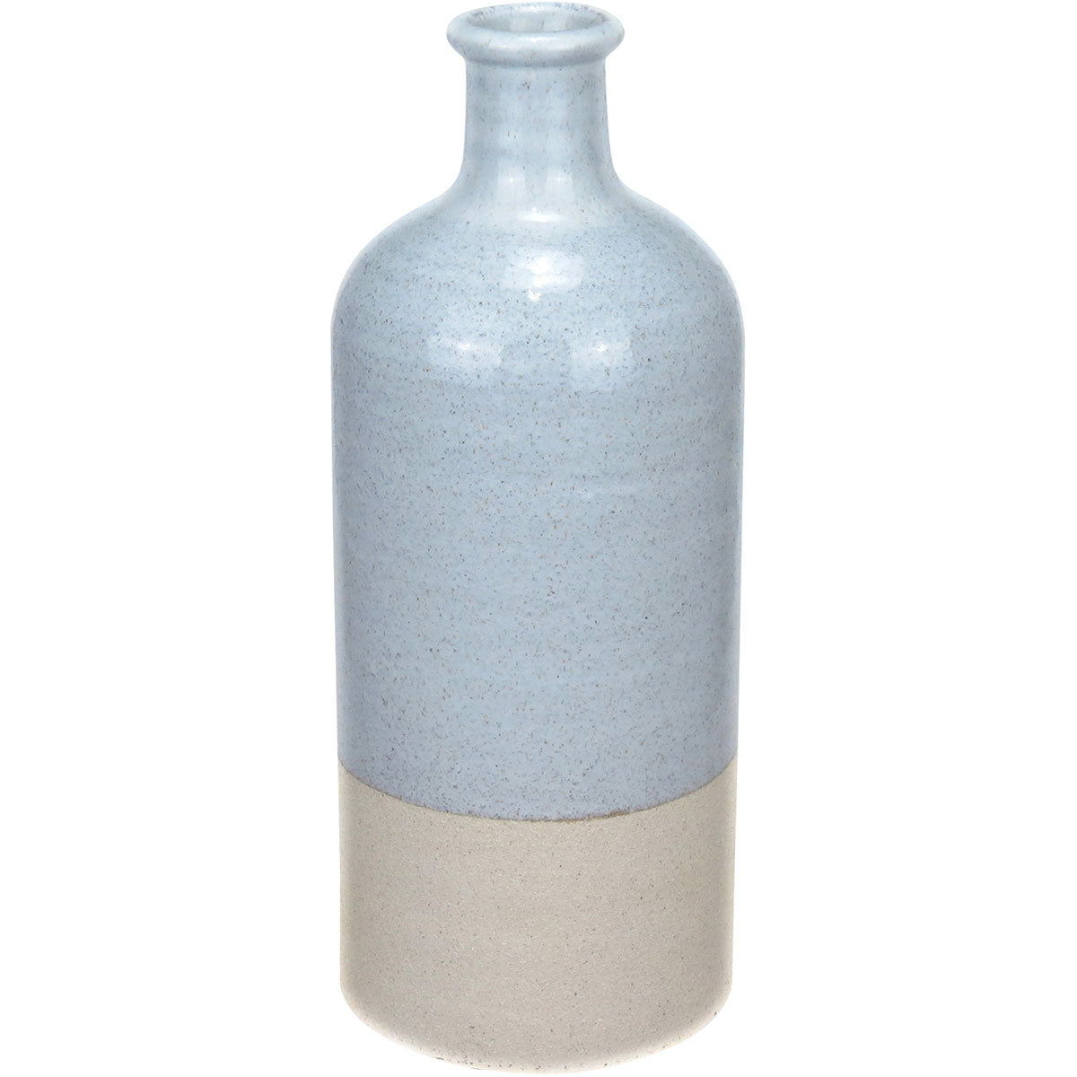 Vaso Garrafa Cerâmica Cinza Home&Co 30x12cm para Decoração