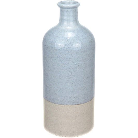 Vaso Garrafa Cerâmica Cinza Home&Co 30x12cm para Decoração