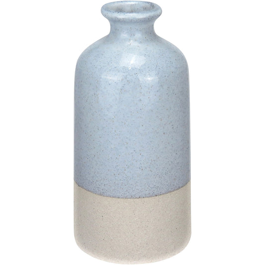 Vaso Garrafa Cerâmica Cinza Home&Co 20x10x10cm Decorativo