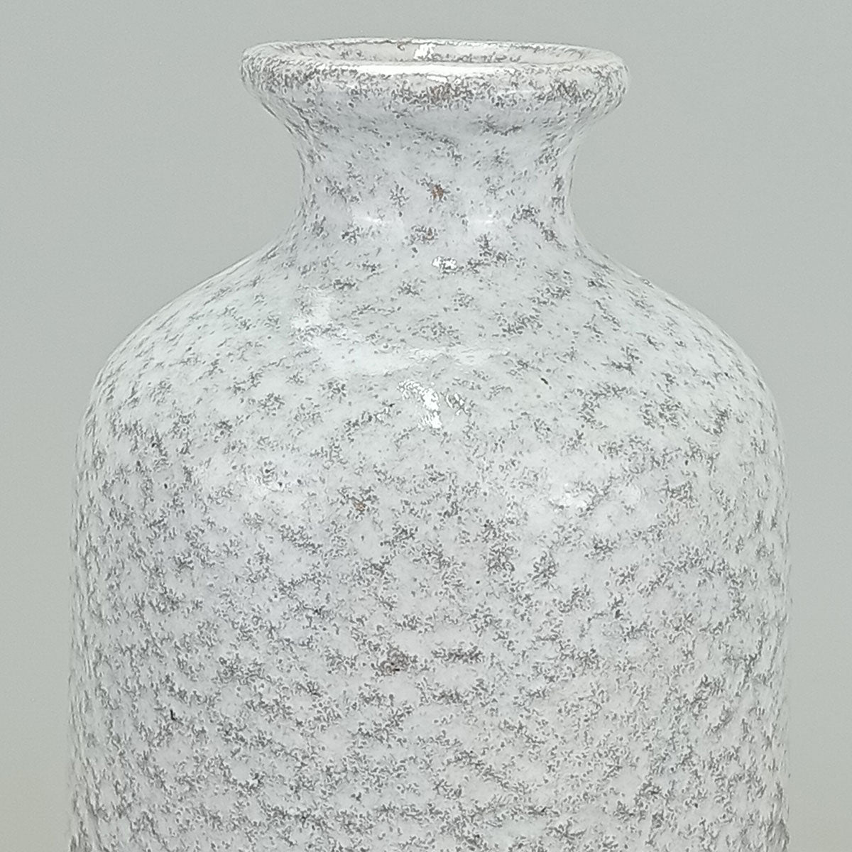 Vaso Garrafa Cerâmica Cinza Home&Co 20x10x10cm Decorativo