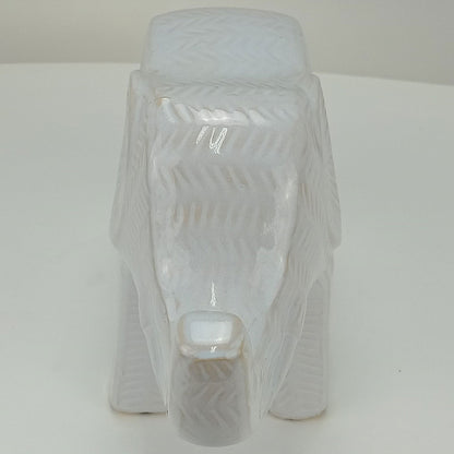 Adorno Elefante Cerâmica Branco 17cm Home&Co Decorativo