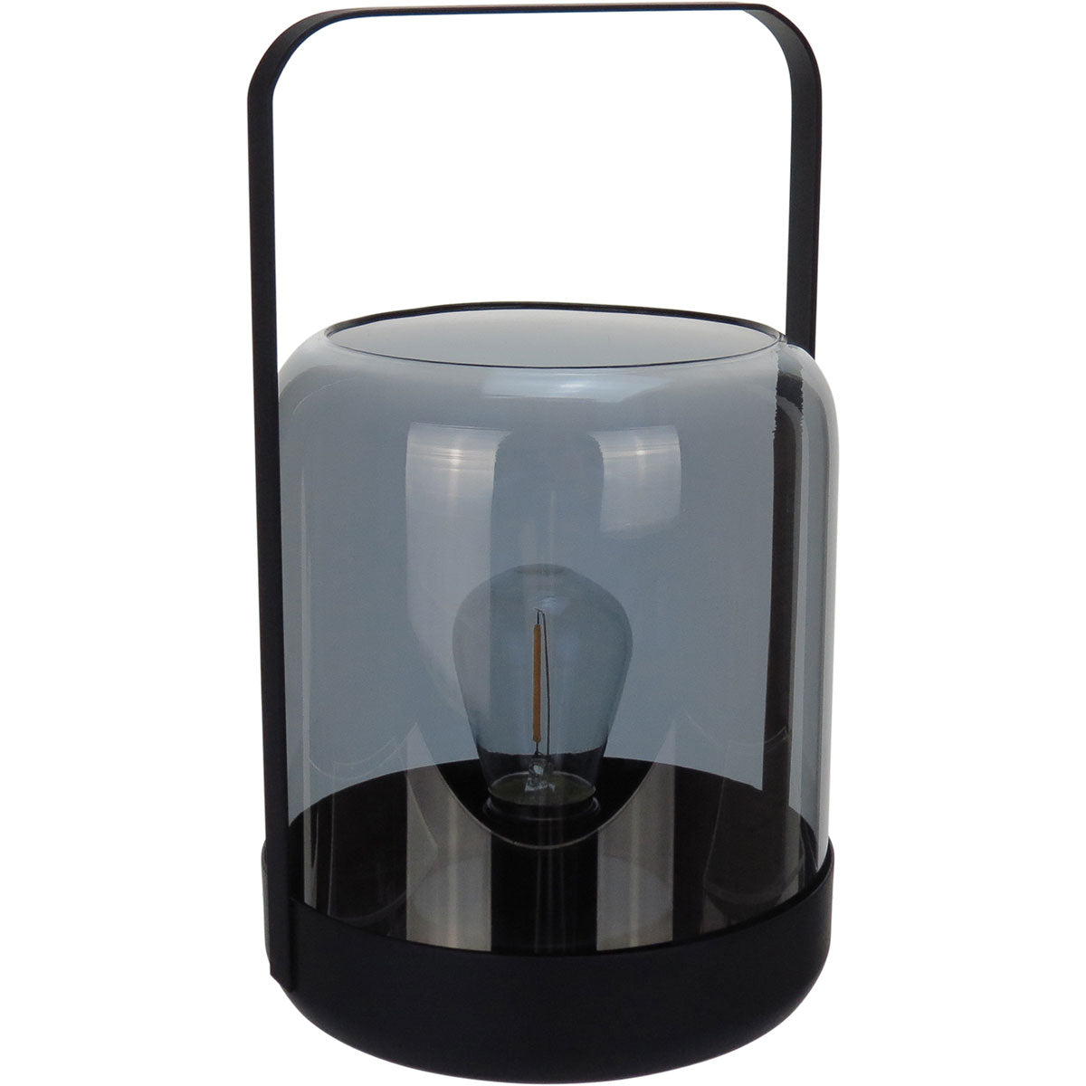 Lanterna Decorativa Home&Co Fumê Metal e Vidro 19x12x12cm